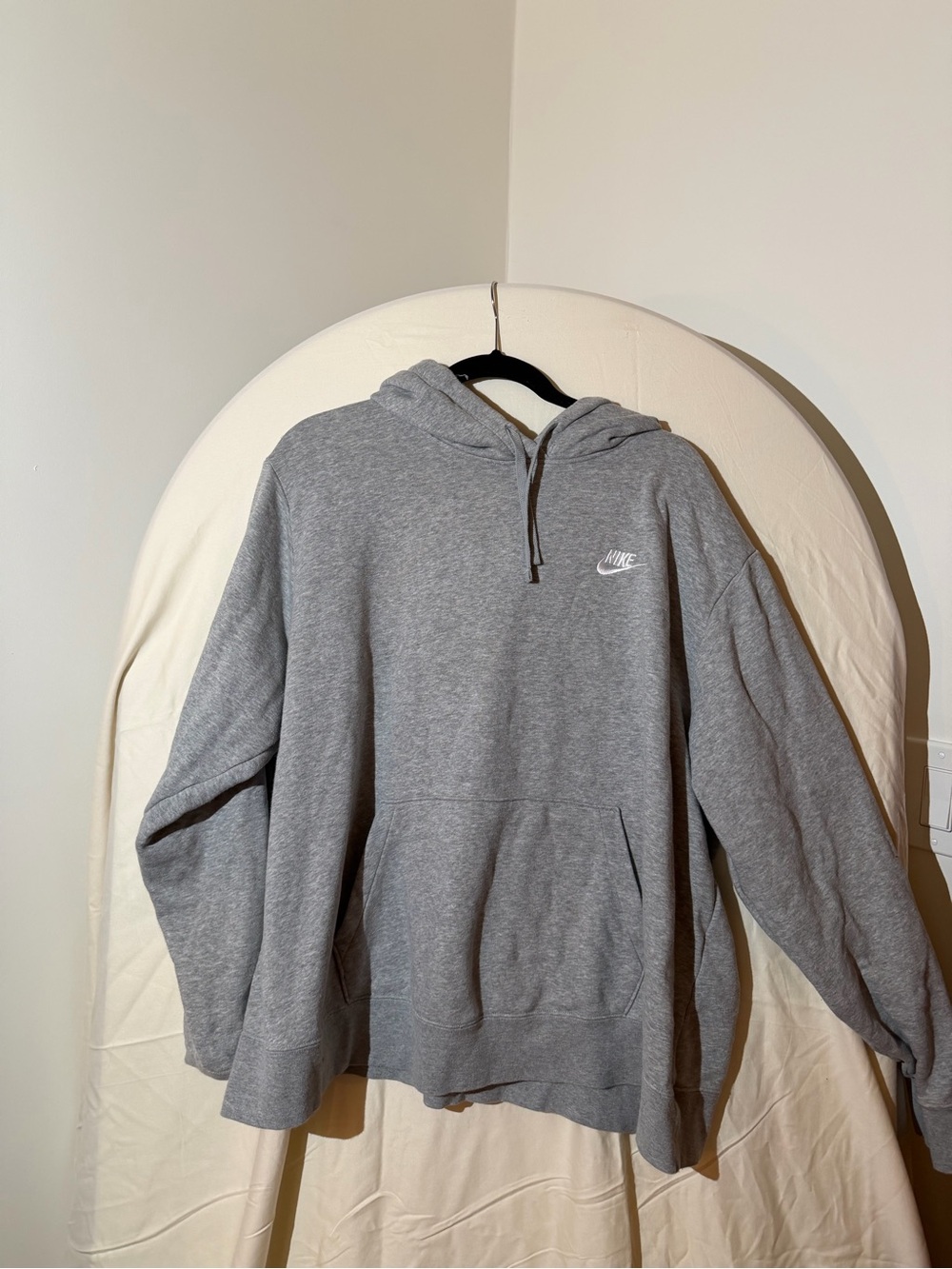 Nike Grey Crewneck Hoodie with White Logo